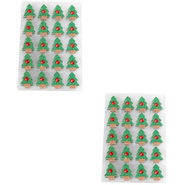 2x Glitter Aufkleber Weihnachten Fenster Klammert Weihnachten Kleine Geschenke