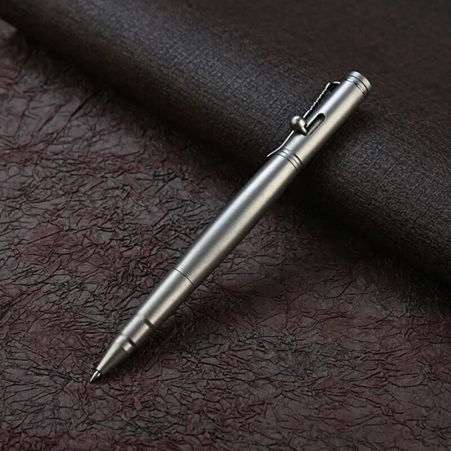 TC4 Titanium Bolt Action Ballpoint Pen Pocket Tactical Pen Office Stationery