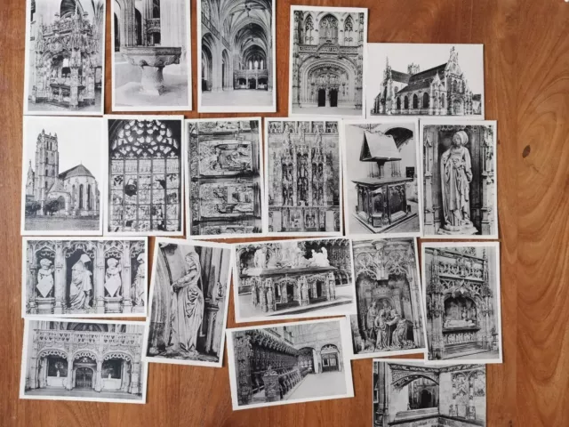 01 (Ain) LOT DE 19 CARTES POSTALES ANCIENNES Eglise de BROU 