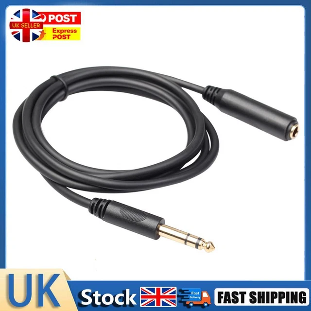 1.8m 6.35mm Audio Extension Cable 1/4 Male to Female Stereo for Mixer Hot
