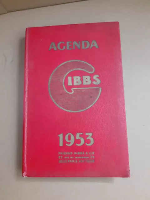 Agenda Gibbs de 1953 vierge                  8A