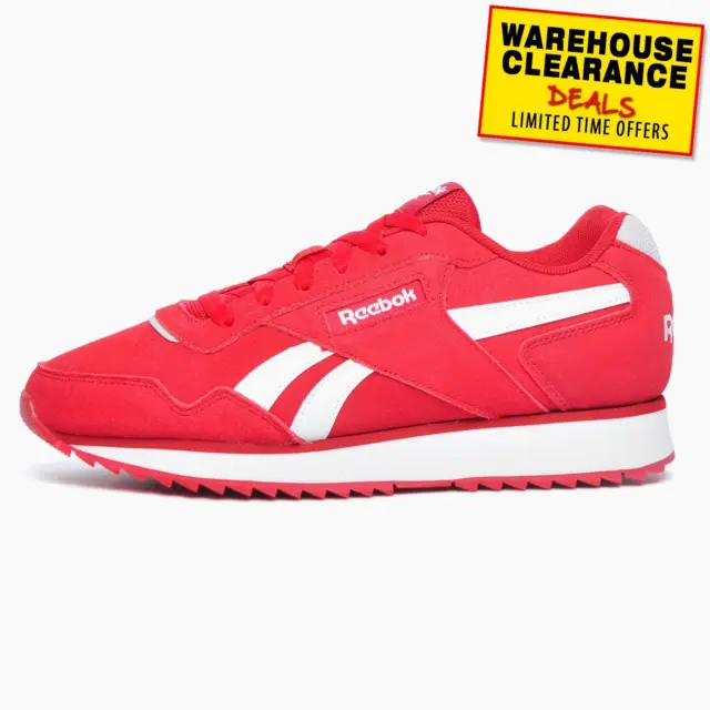 Reebok Classic Royal Glide Ripple Mens Casual Fashion Sneakers Trainers Red