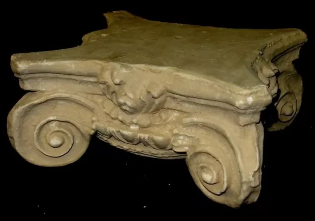 8" Greek Roman Ionic Capital Scamozzi Ionian Riser Column Antique Finish