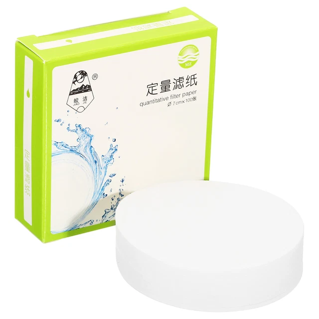 100Pcs 7cm Quantitative Filter Paper Circles, Slow Speed Round Laboratory
