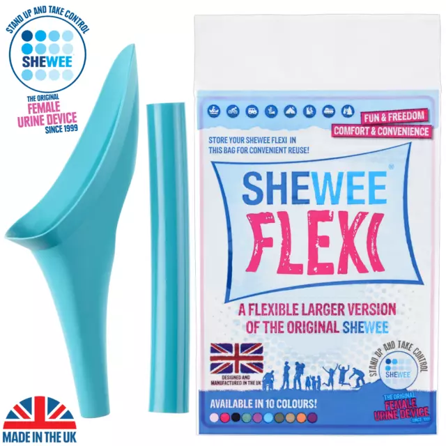 SHEWEE Flexi UK Larger She Can Wee Pee Funnel for Travel Camping Festivals