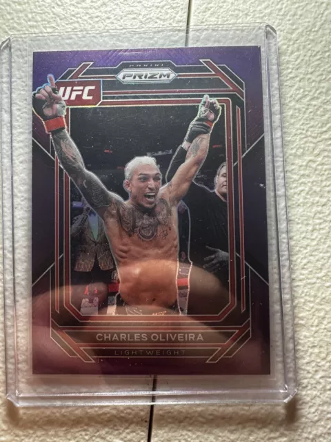 2023 Panini UFC Prizm CHARLES OLIVEIRA /149 Purple Prizm Parallel #183