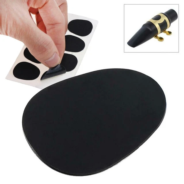 8pcs Sax Mouthpiece Patches Pads Cushions Black 0.8mm/For Alto/Tenor Saxophone.