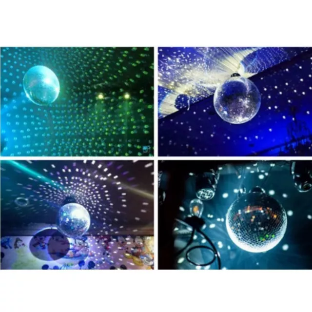 Glass Disco Ball Large-10In Mirror DJ Dance Home Party Bands Club Stage Lighting 3