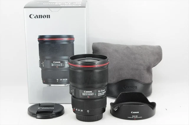Canon EF 16-35mm f/4 L IS USM Lens + Hood Near Mint in Box From Japan #4921AN