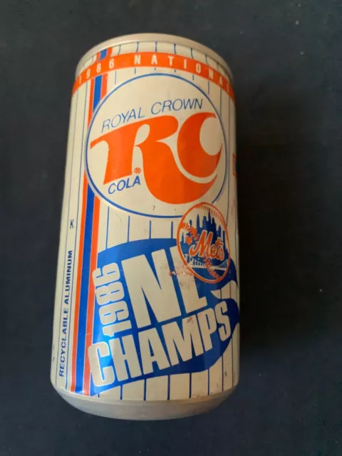 NY METS RC Royal Crown Cola Collectible 1986 NL Champs & 25th Anniversary Can