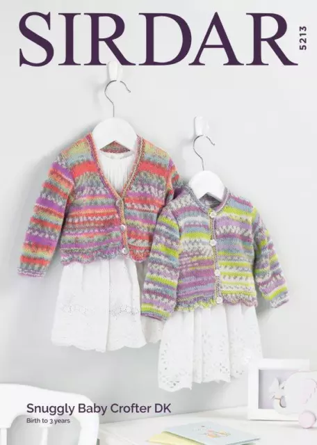 Sirdar Strick Muster - Kuschelig Baby Crofter Dk, Baby Mädchen Strickjacke 5213