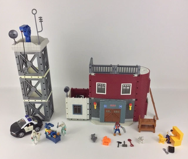 Imaginext Rescue Center FISHER PRICE IMAGINEXT Rescue Center Fire Station Fireman Policeman ...