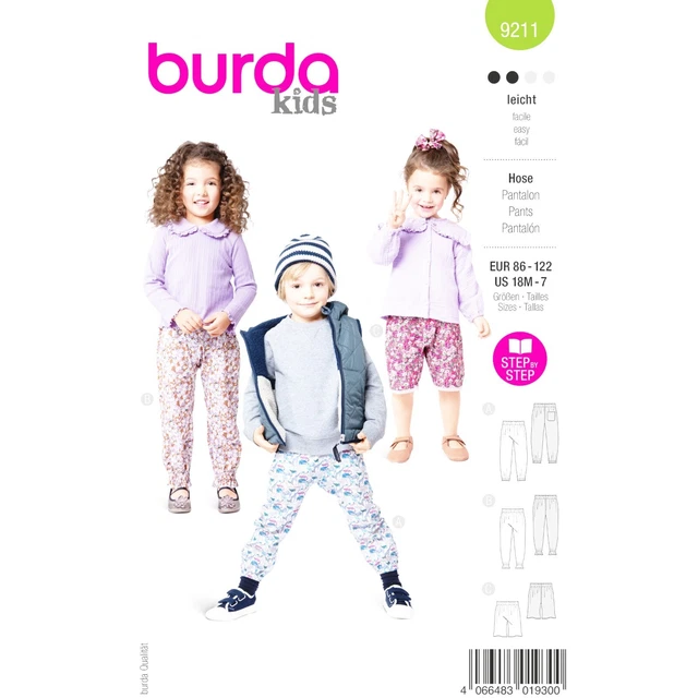 Burda Kids Schnittmuster #9201 - Süße Babykleider Mit Gummizug Gr. 56-98