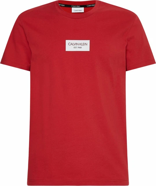 Calvin Klein t-shirt rossa con logo K10K106484 Maglietta uomo CK OFFERTA -30%