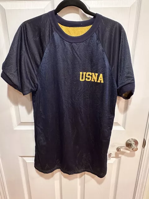 USNA US Naval Academy Reversible Mesh Jersey T-Shirt Size Large Short Sleeve