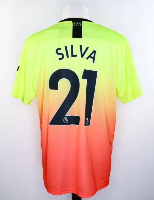 Manchester City Fc 2019-20 3Rd Shirt L Silva #21 New Maglia Puma Nuova 125 Years