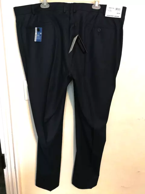 GEOFFREY BEENE MENS PANTS 44x32 SEPARATE TROUSER KHAKI CHINO DARK BLUE DRESS