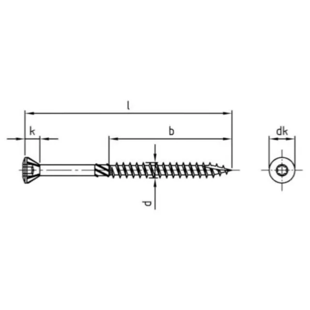 LOT DE 200 VIS DE TERRASSE 5 x 80 mm INOX A2 TORX 25 2