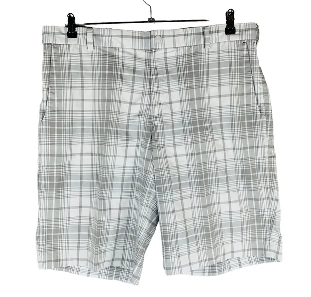 Nike Mens Sz 38 Golf Shorts Plaid Performance Dri Fit Tour Plaid Pockets