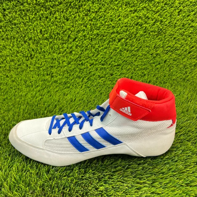 ADIDAS HVC 2 Mens Size 13 White Red Athletic Wrestling Shoes Sneakers ...