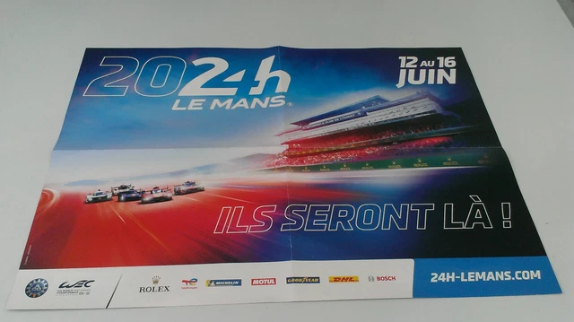 AFFICHE POSTER OFFICIELLE 24 HEURES du mans 2024 40×60 non Pliée
