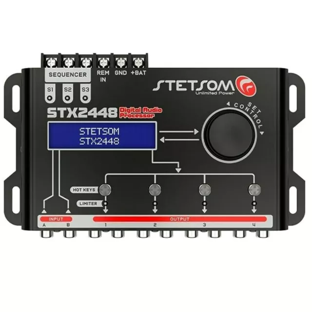 1 STETSOM STX2448 processore audio digitale a 4 canali 4 uscite indipendenti car