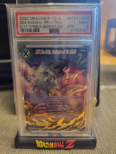 2020 Dragon Ball Super SS4 Son Goku Protector Of The Earth Bloodline PSA 9 SPR