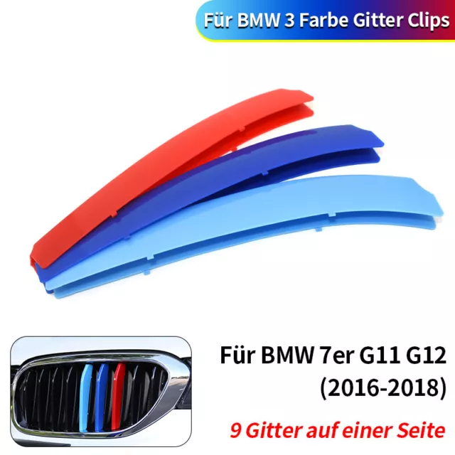 M Farben Insert Frontgrill Kühlergrill Nieren Trim Abdeckung für BMW 7er G11 G12