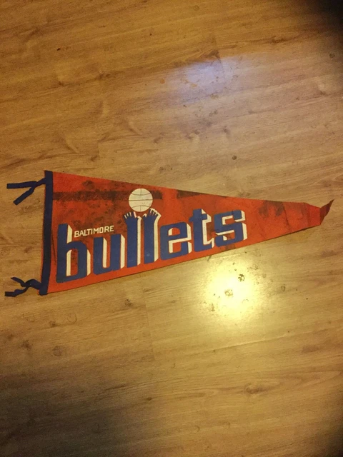 Very Rare Baltimore Bullets Vintage ‘70’s Felt Full Size Pennant