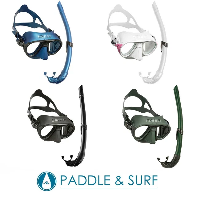 Set Maschera Calibro + Snorkel Corsica Cressi - Antiappannamento, Per Snorkeling E Freediving