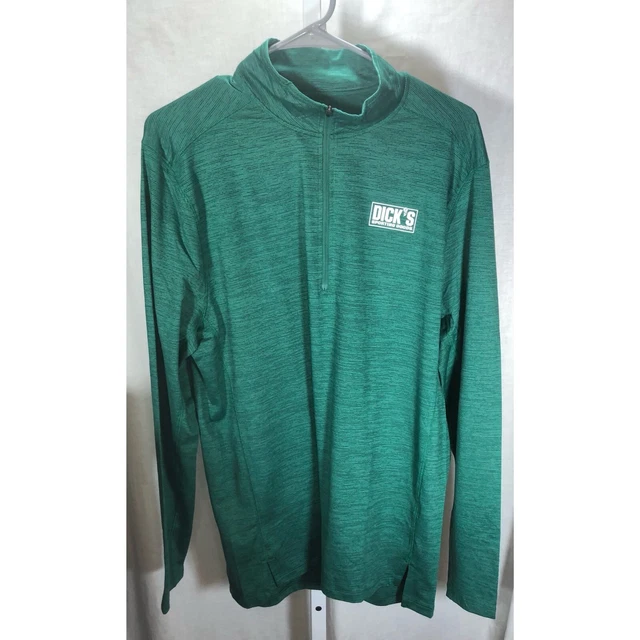 DICK'S SPORTING GOODS Employee 1/4 Zip Shirt Green Mens Medium