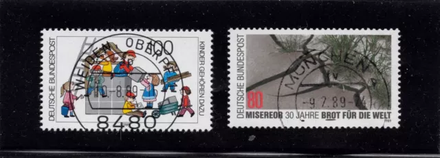 Bund BRD 1989; Misereor; Kinder; Mi.Nr. 1404;  1435;  sauber  gestempelt