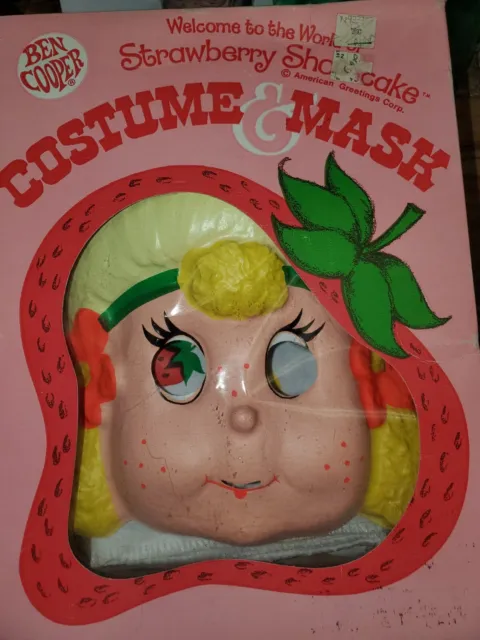 Lemon Meringue Halloween Mask Costume Ben Cooper Strawberry Shortcake Vtg 1982