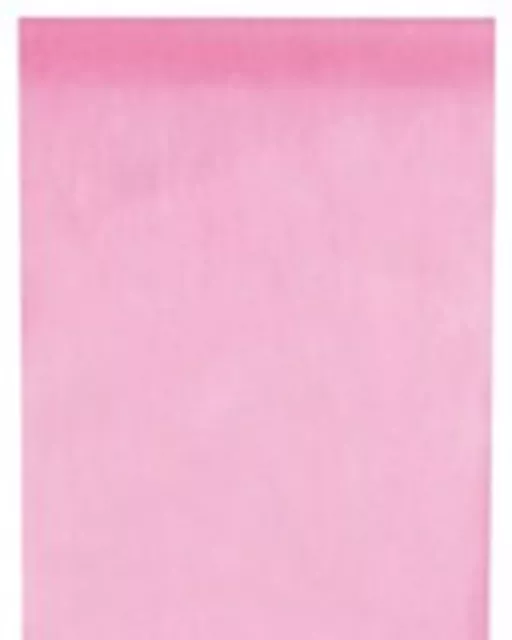 Chemin de table intissé uni Rose 30 cm x 10 m