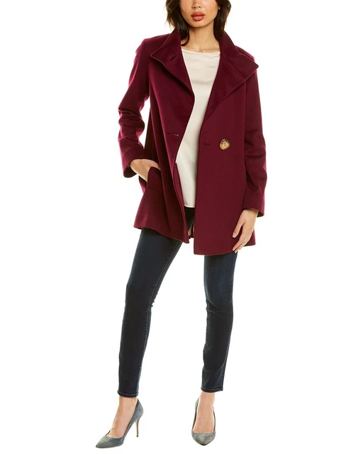 Fleurette Wool Coat Women's Purple 10
