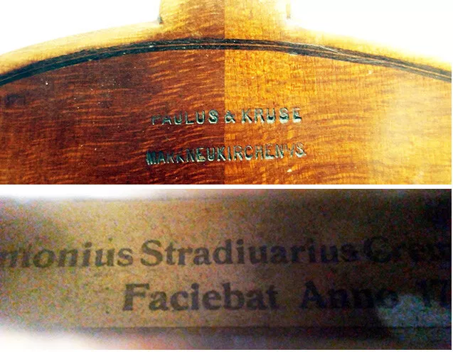 OLD GERMAN STRADIUARIUS VIOLIN PAULUS & KRUSE - VIDEO- ANTIQUE バイオリン скрипка 382