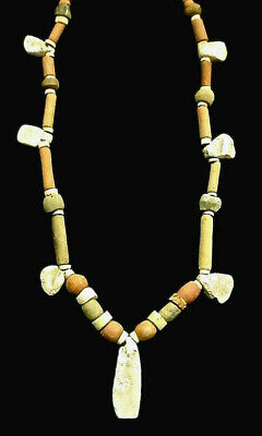 Pre-Columbian Ceramic & Shell Bead Necklace Tairona Colombia Coa 3