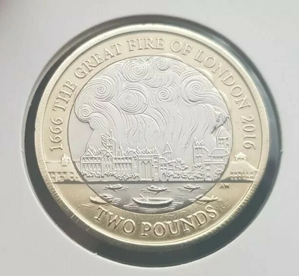 2016 GREAT FIRE Of London 2pound Coin,in Great Condition £0.20 PicClick UK