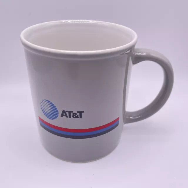 AT&T Communications Bell Systems Ceramic Mug 1980s Vintage Gray