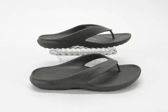 Crocs Womens Sandal Classic Flip Flop Size 10 Gray Thong Shoes Pre Owned vq