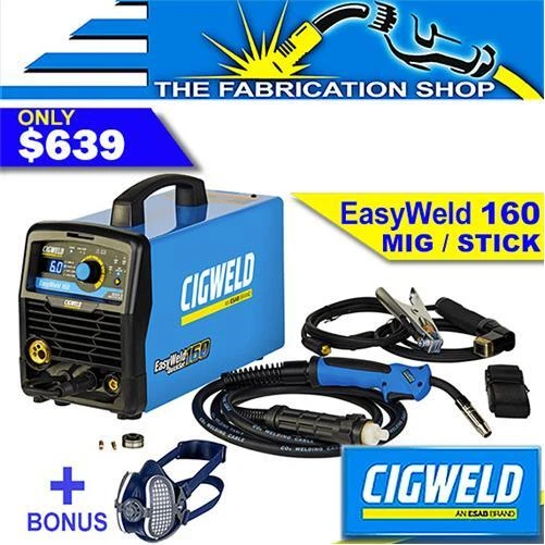 Cigweld EasyWeld 160 MIG Stick Welder + Torch Easy Weld Smart Quick Set W1201160