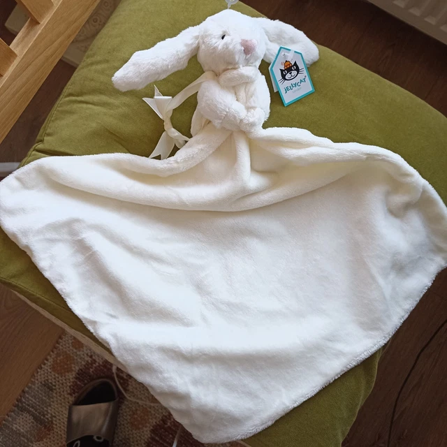 JELLYCAT BASHFUL CREAM Bunny Baby Plush Toy Soother Comforter NWT £21.