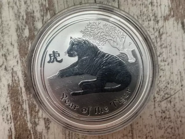 Australia One Dollar Year of the Tiger  1 Oz Lunar Series II coin 2010 year