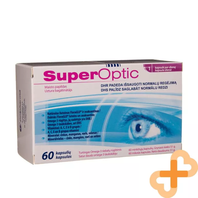 SUPEROPTIC 60 Capsules Dha Aide pour Maintenir Eye Santé Vision Support Omega-3