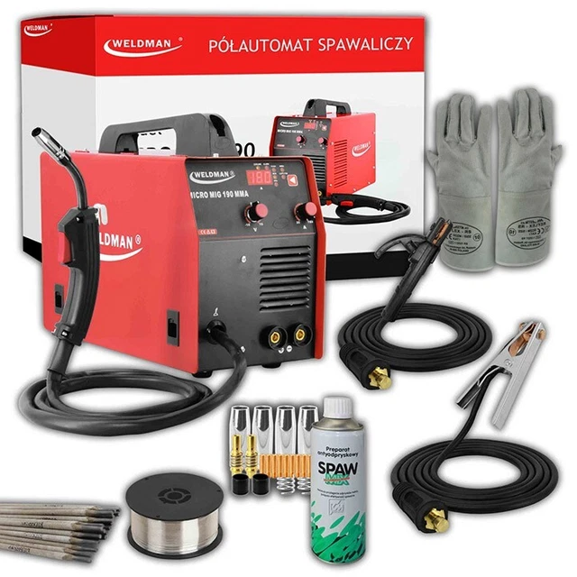 SET Weldman® MICRO MIG 190 Poste à souder soudage MIG MAG 180A FLUX MMA