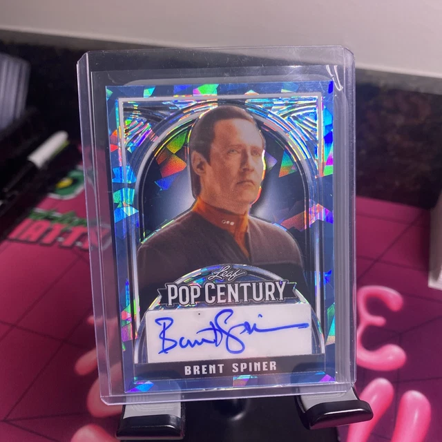 2024 LEAF POP Century Metal autograph BLUE Crystal Brent Spiner STAR