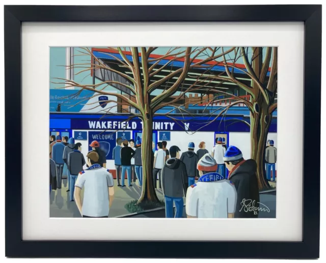 Wakefield Trinity. High Quality Framed Rugby League Art Print. Approx A4