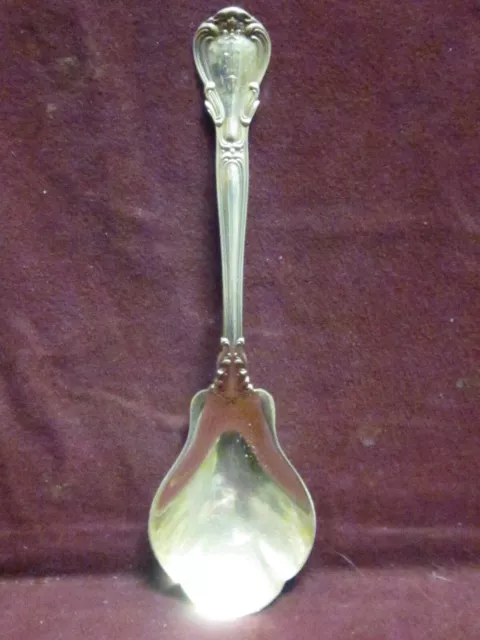 Sterling Gorham CHANTILLY SALAD SERVING SPOON   8 3/4"  71 grams monogram E