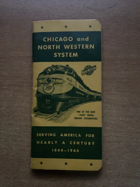 1946 Chicago and North Western Railroad System Pamphlet / Notebook / Calendar