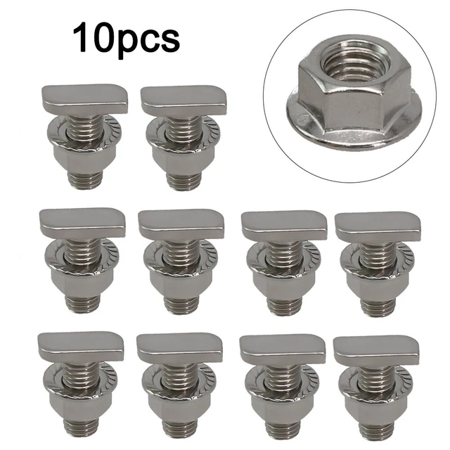 160 Dadi A T Testa Di Martello - Serie M3, M4, M5 - Acciaio Nichelato - Foto 5